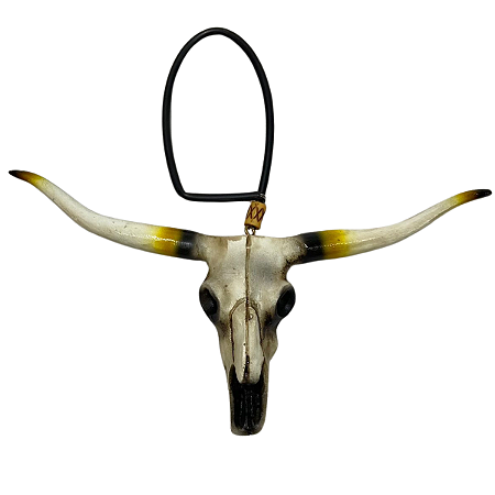 LongHorn Cabeça De Boi Para Retrovisor Pintura Fosca