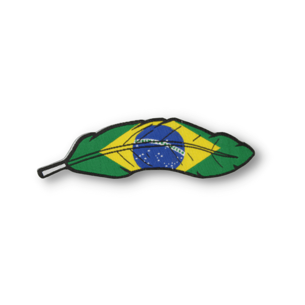 ADESIVO PARA CHAPÉU PENA BANDEIRA BRASIL