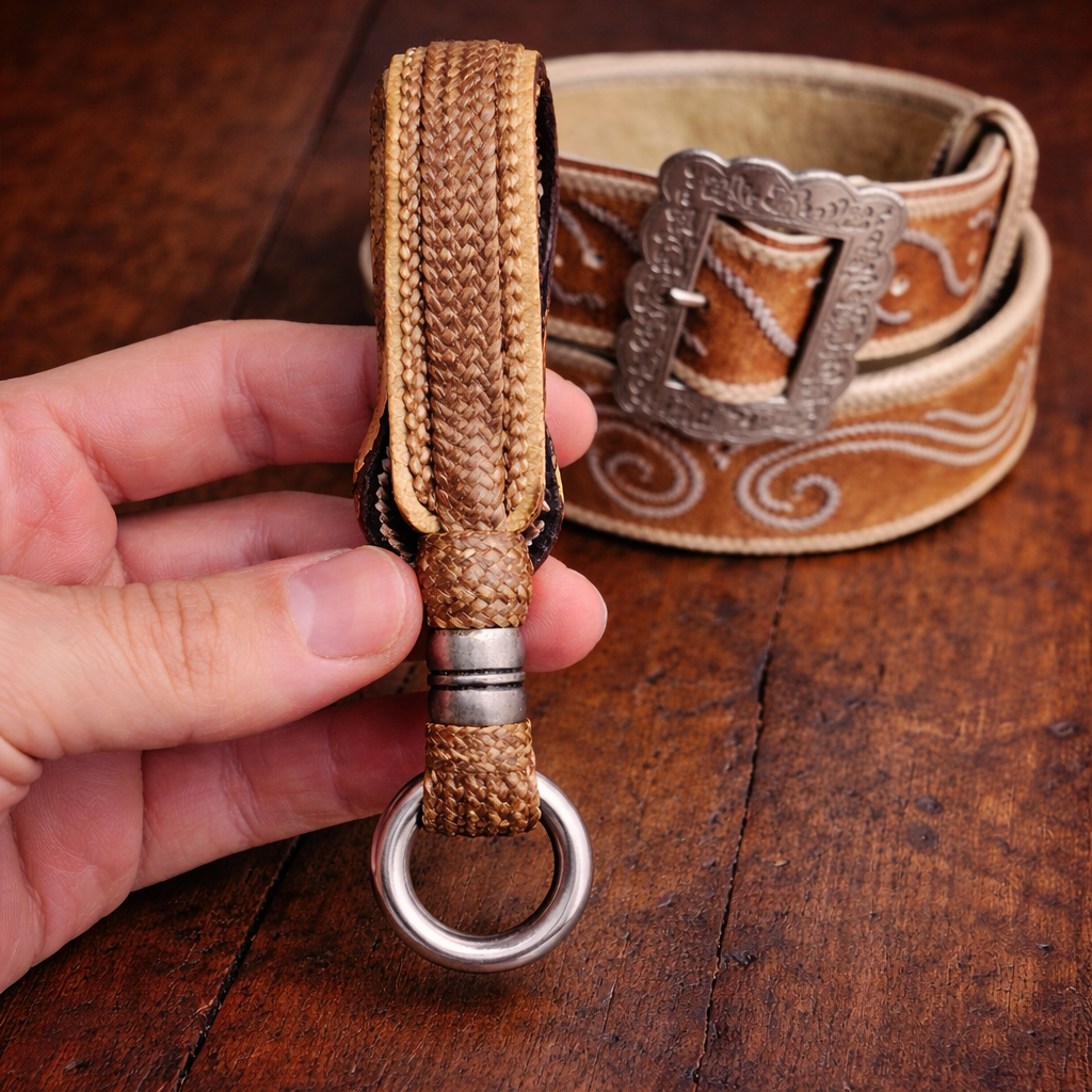 Cinto e chaveiro na alpaca - edição Barretos 2026